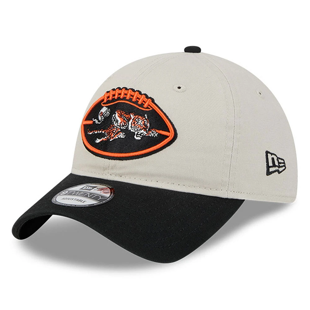 Men's New Era Stone/Black Cincinnati Bengals 2024 Sideline Historic 9TWENTY Adjustable Hat