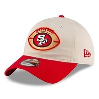 Men's New Era Stone/Scarlet San Francisco 49ers 2024 Sideline Historic 9TWENTY Adjustable Hat