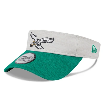 Men's New Era  Stone Philadelphia Eagles 2024 Sideline Historic Visor