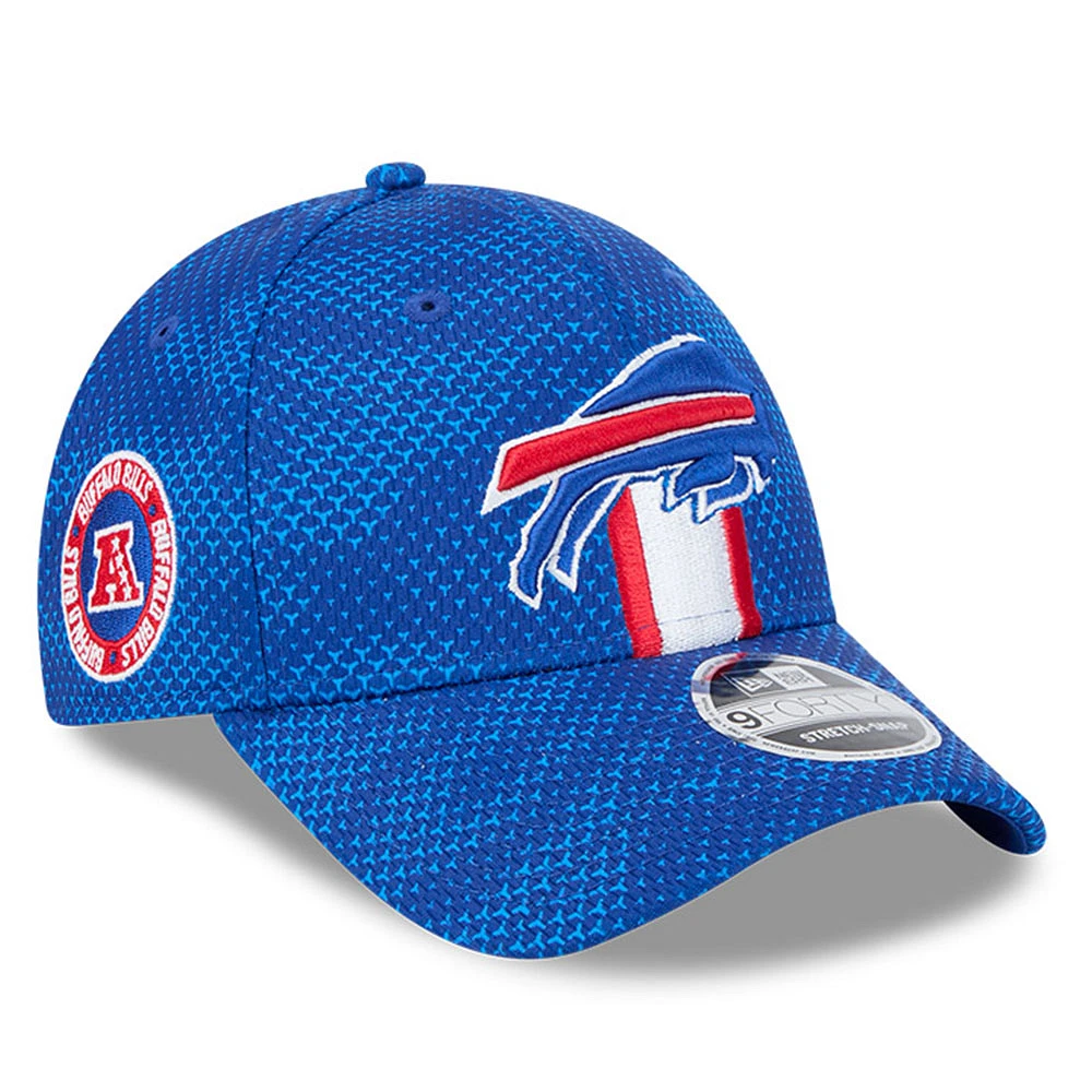 Youth New Era  Royal Buffalo Bills 2024 NFL Sideline 9FORTY Stretch-Snap Hat