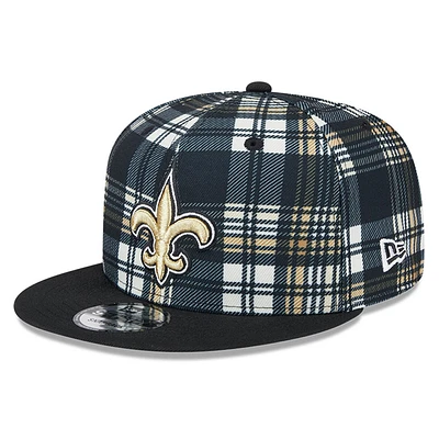 Youth New Era Black New Orleans Saints 2024 Sideline Statement 9FIFTY Snapback Hat