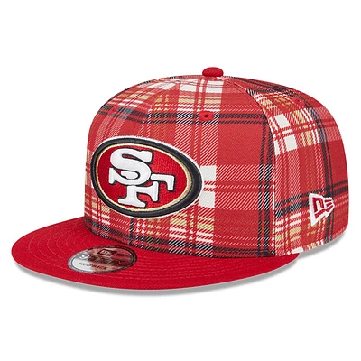 Youth New Era Scarlet San Francisco 49ers 2024 Sideline Statement 9FIFTY Snapback Hat