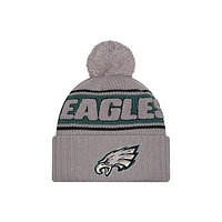 Men's New Era  Gray Philadelphia Eagles 2024 Sideline Sport Cuffed Knit Hat with Pom