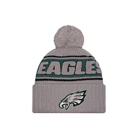 Men's New Era  Gray Philadelphia Eagles 2024 Sideline Sport Cuffed Knit Hat with Pom