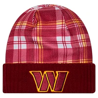 Men's New Era  Burgundy Washington Commanders Sideline Statement Cuffed Knit Hat