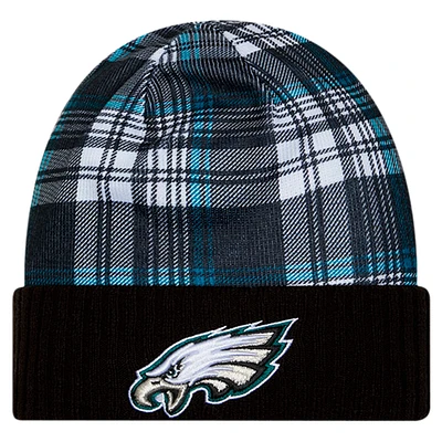 Men's New Era  Black Philadelphia Eagles Sideline Statement Cuffed Knit Hat