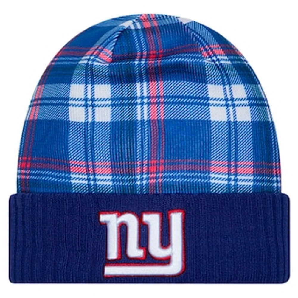 Men's New Era  Royal New York Giants Sideline Statement Cuffed Knit Hat