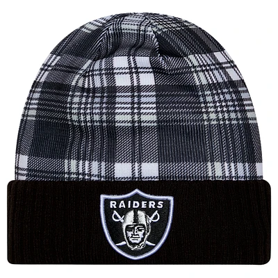 Men's New Era  Black Las Vegas Raiders Sideline Statement Cuffed Knit Hat