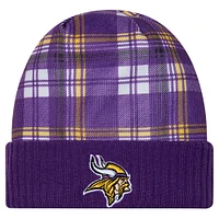 Men's New Era  Purple Minnesota Vikings Sideline Statement Cuffed Knit Hat