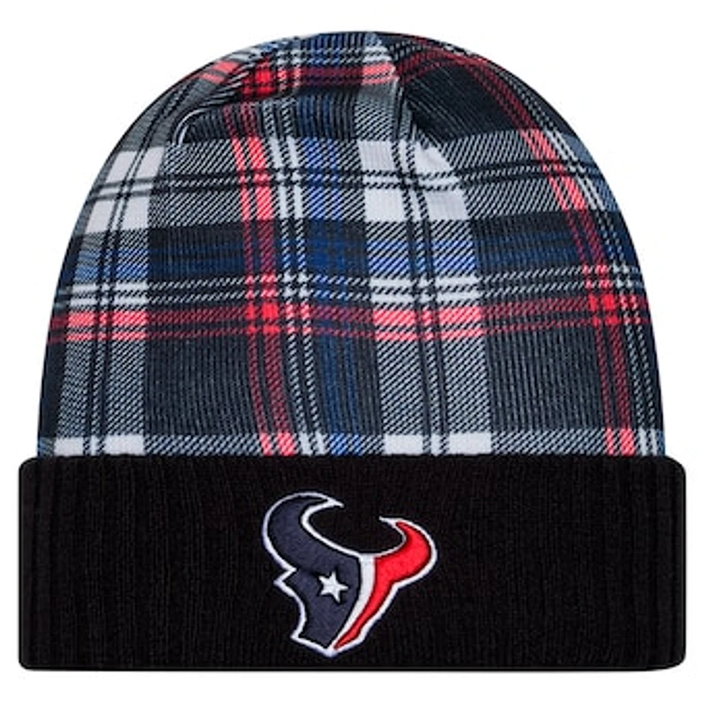 Men's New Era  Navy Houston Texans Sideline Statement Cuffed Knit Hat