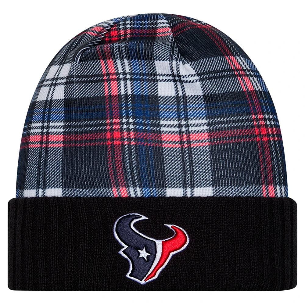 Men's New Era  Navy Houston Texans Sideline Statement Cuffed Knit Hat