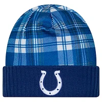 Men's New Era  Royal Indianapolis Colts Sideline Statement Cuffed Knit Hat