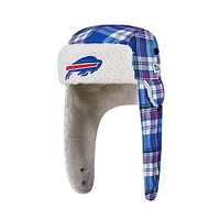 New Era Royal Buffalo Bills Sideline Plaid Sherpa Trapper Hat