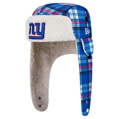 New Era Royal York Giants Sideline Plaid Sherpa Trapper Hat