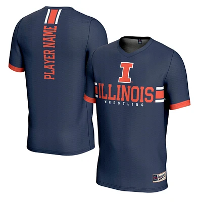 Youth GameDay Greats  Navy Illinois Fighting Illini NIL Pick-A-Player Lightweight Wrestling Jersey