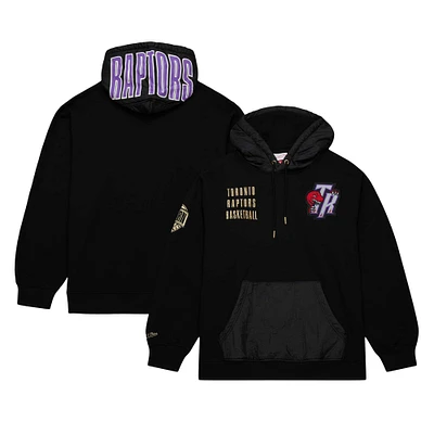 Men's Mitchell & Ness Black Toronto Raptors  Team OG 2.0 Vintage Logo Fleece Pullover Hoodie