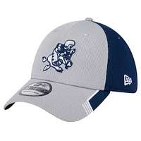 Men's New Era Gray Dallas Cowboys Retro Joe Active Visor Trim 39THIRTY Flex Hat