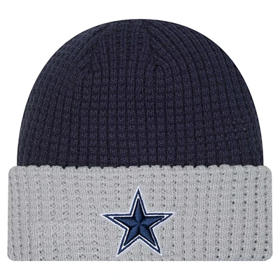 Men's New Era  Navy Dallas Cowboys Waffled Cuffed Knit Hat