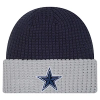 Men's New Era  Navy Dallas Cowboys Waffled Cuffed Knit Hat