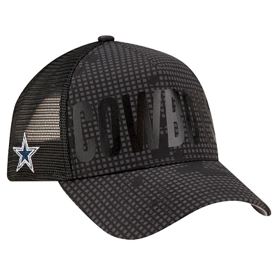 Men's New Era Graphite Dallas Cowboys Midnight Ink Tonal A-Frame 9FORTY Adjustable Hat