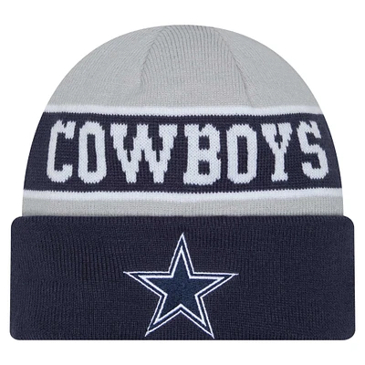 Men's New Era Navy Dallas Cowboys Reverse Cuffed Knit Hat