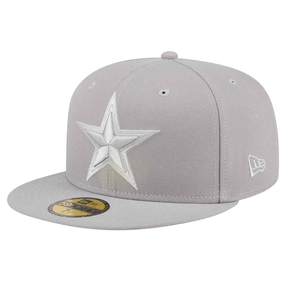 Men's New Era Gray Dallas Cowboys Tonal Color Pack 59FIFTY Fitted Hat