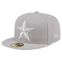 Men's New Era Gray Dallas Cowboys Tonal Color Pack 59FIFTY Fitted Hat