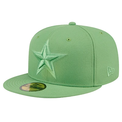 Men's New Era Green Dallas Cowboys Tonal Color Pack 59FIFTY Fitted Hat