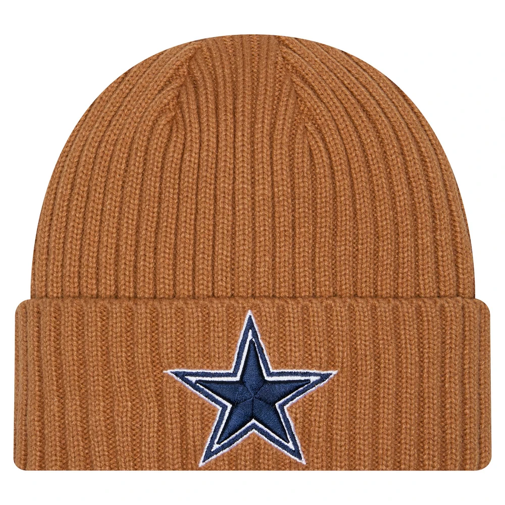 Men's New Era  Brown Dallas Cowboys Color Pack Cuffed Knit Hat