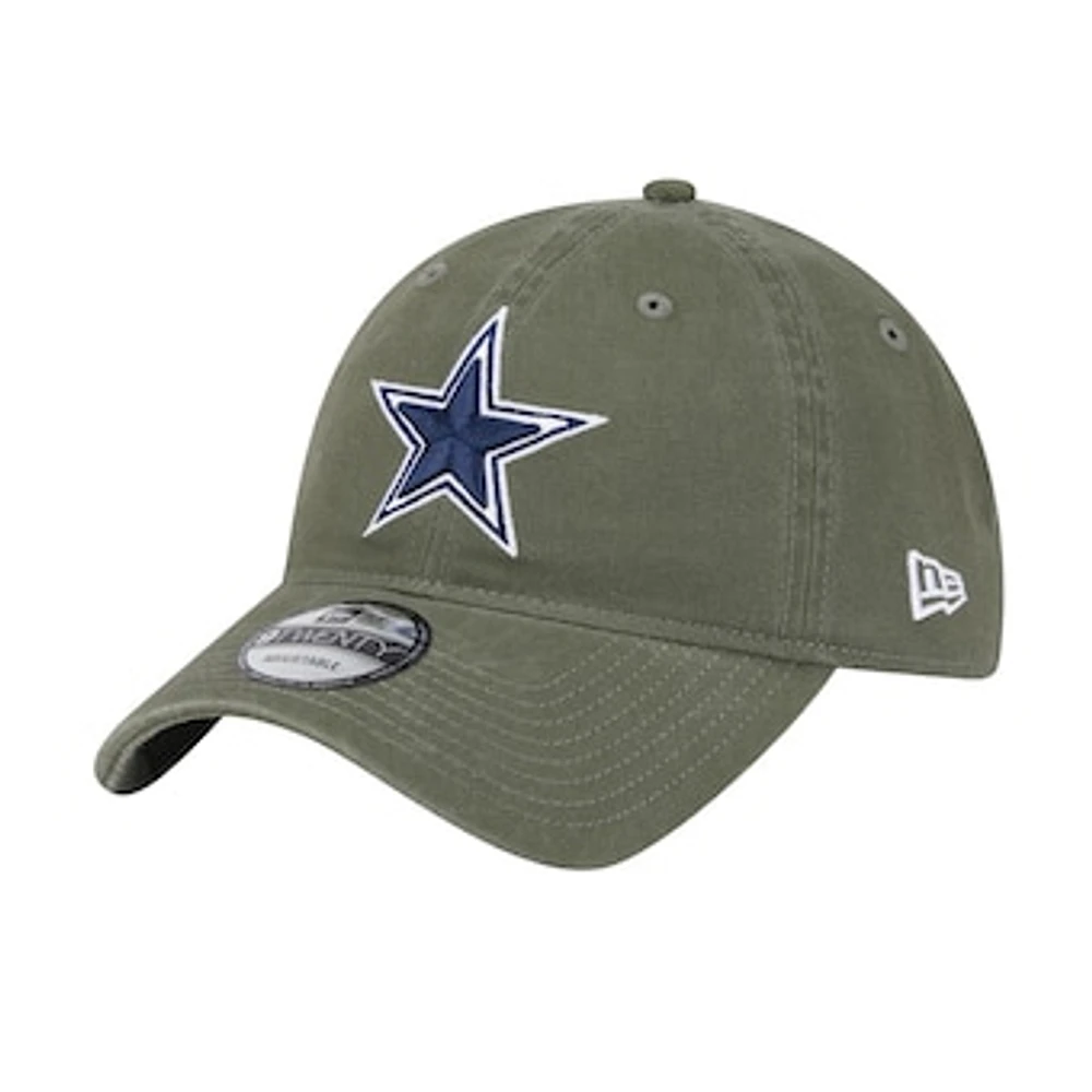 Men's New Era  Olive Dallas Cowboys Main 9TWENTY Adjustable Hat