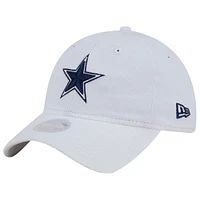 Women's New Era White Dallas Cowboys Main 9TWENTY Adjustable Hat