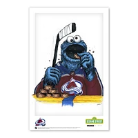 Cookie Monster Colorado Avalanche Sesame Street 11" x 17" Poster Print