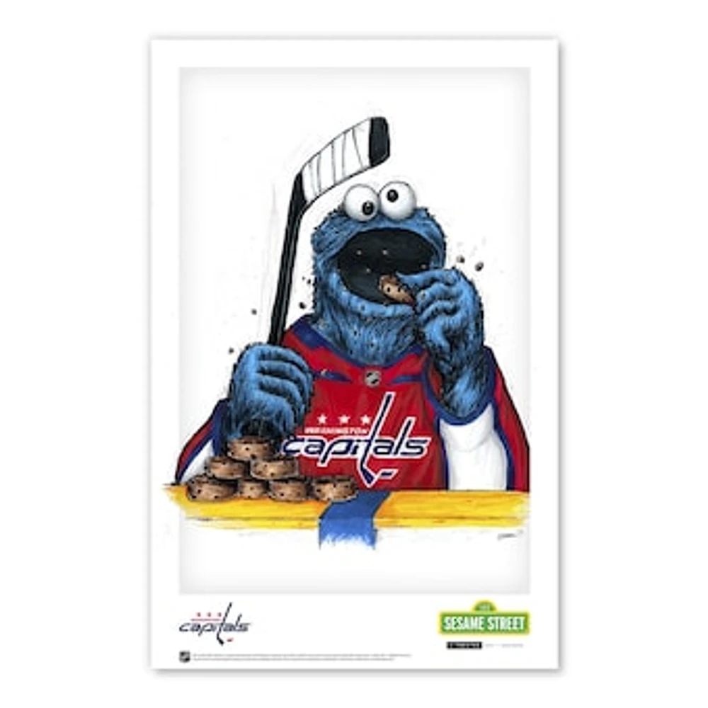 Washington Capitals  Cookie Monster 11" x 17" Poster Print