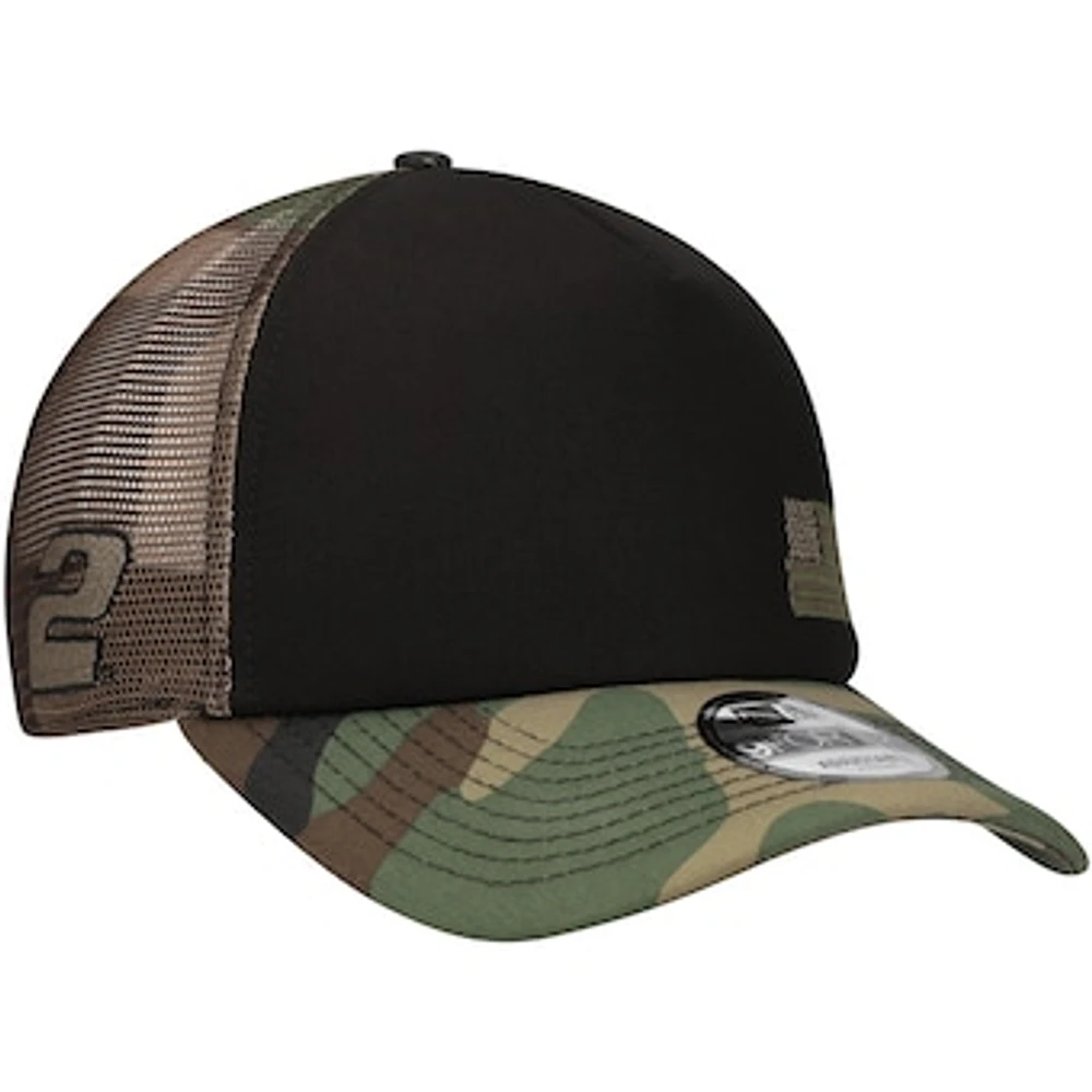 Men's New Era Black/Camo Austin Cindric Trucker 9FORTY Adjustable Hat