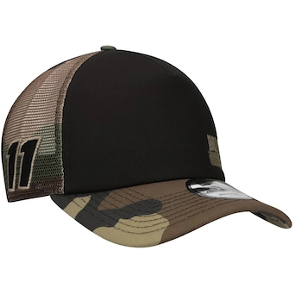 Men's New Era Black/Camo Denny Hamlin Trucker 9FORTY Adjustable Hat