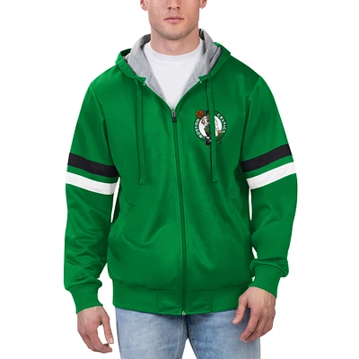 Men's G-III Sports by Carl Banks Kelly Green Boston Celtics Contender Full-Zip Hoodie Jacket