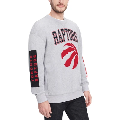 Men's Tommy Jeans Gray Toronto Raptors Hayes Crew Neck Pullover Sweatshirt