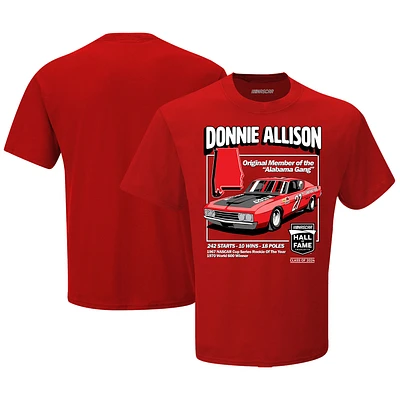 Men's Checkered Flag Sports Red Donnie Allison NASCAR Hall of Fame T-Shirt