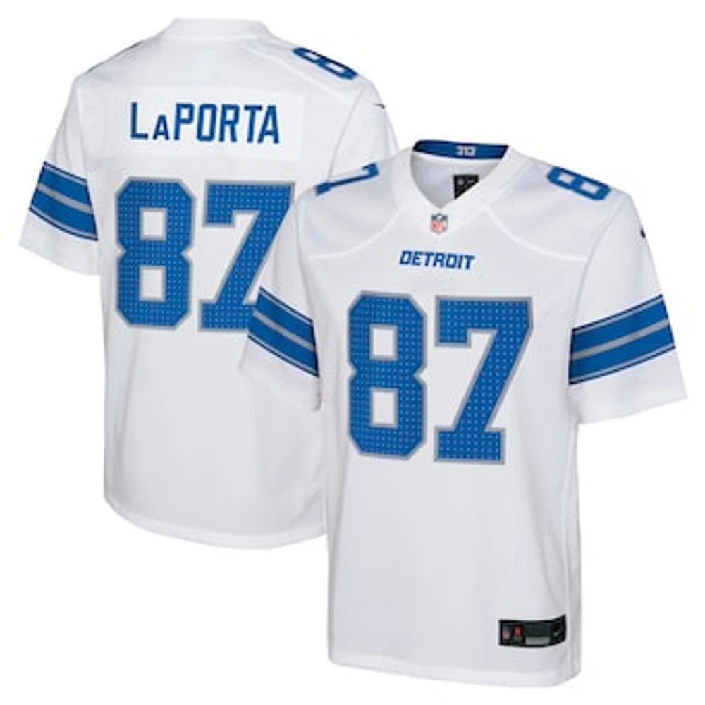 Youth Nike Sam LaPorta White Detroit Lions Player Game Jersey