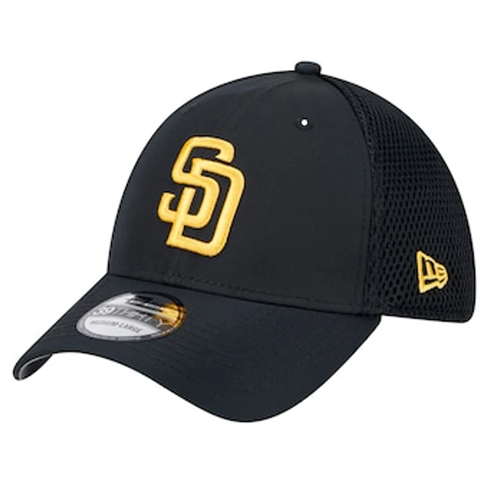 Men's New Era Black San Diego Padres Team Tone 39THIRTY Flex Hat