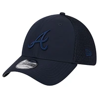 Men's New Era Navy Atlanta Braves Team Tone 39THIRTY Flex Hat