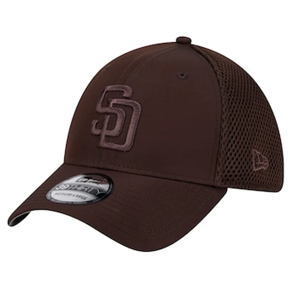 Men's New Era Brown San Diego Padres Team Tone 39THIRTY Flex Hat