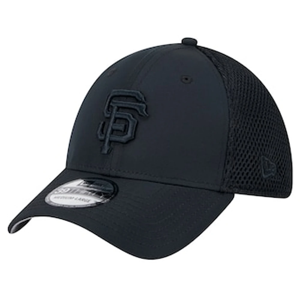 Men's New Era Black San Francisco Giants Team Tone 39THIRTY Flex Hat