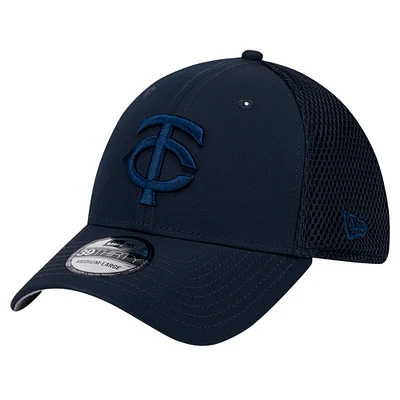 Men's New Era Navy Minnesota Twins Team Tone 39THIRTY Flex Hat