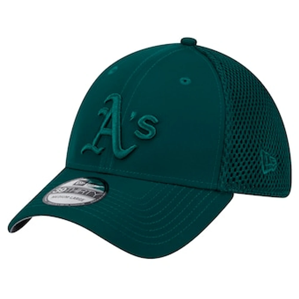 Men's New Era Green Oakland Athletics Team Tone 39THIRTY Flex Hat