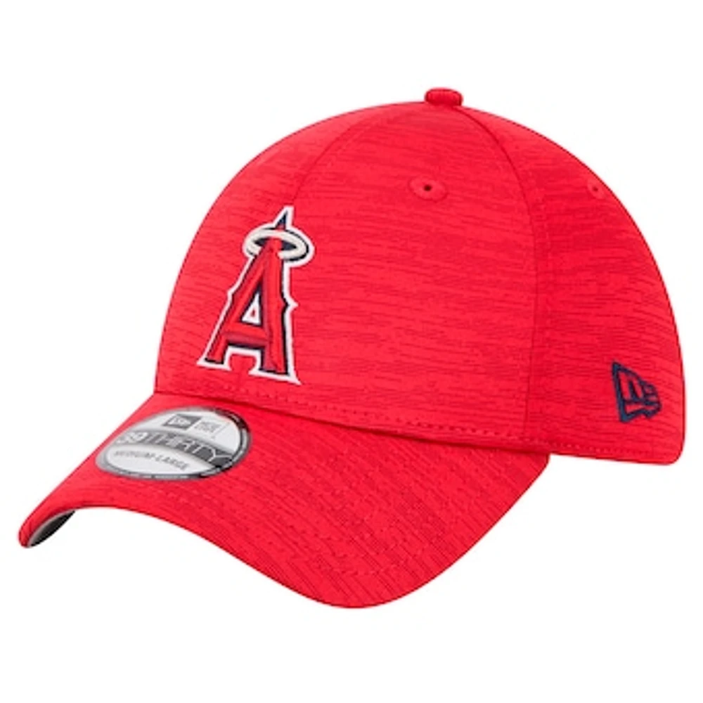 Men's New Era Red Los Angeles Angels Tech 39THIRTY Flex Hat