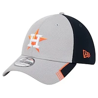 Men's New Era Gray/Navy Houston Astros Visor Trim 39THIRTY Flex Hat