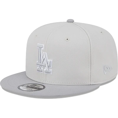 Men's New Era Khaki/ Los Angeles Dodgers Color Pack Two-Tone 9FIFTY Snapback Hat