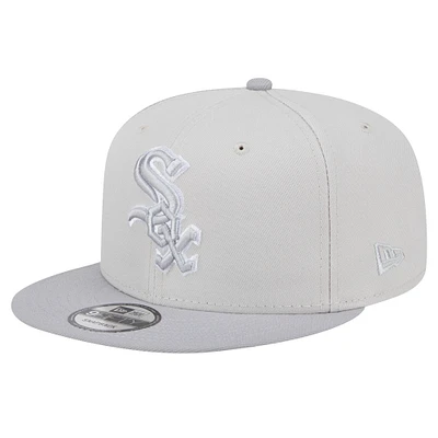 Men's New Era Khaki/Gray Chicago White Sox Color Pack Two-Tone 9FIFTY Snapback Hat