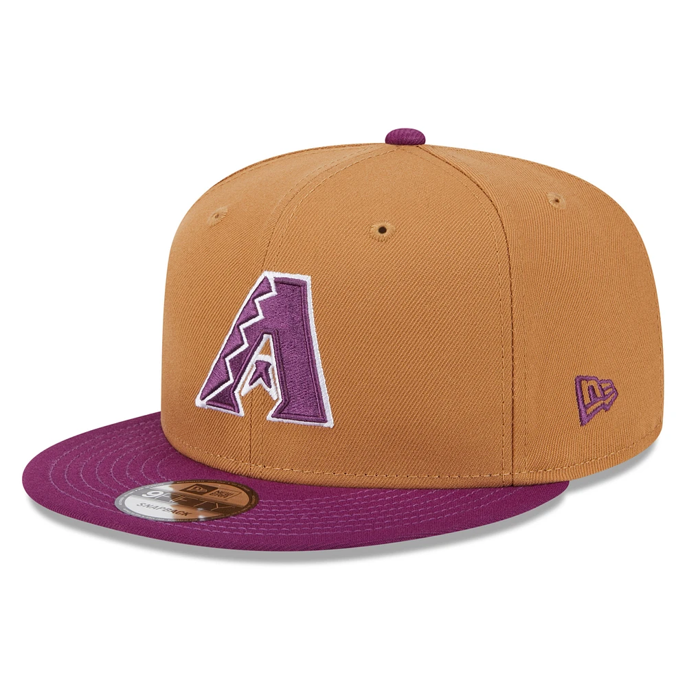 Men's New Era Brown/Purple Arizona Diamondbacks Color Pack Two-Tone 9FIFTY Snapback Hat